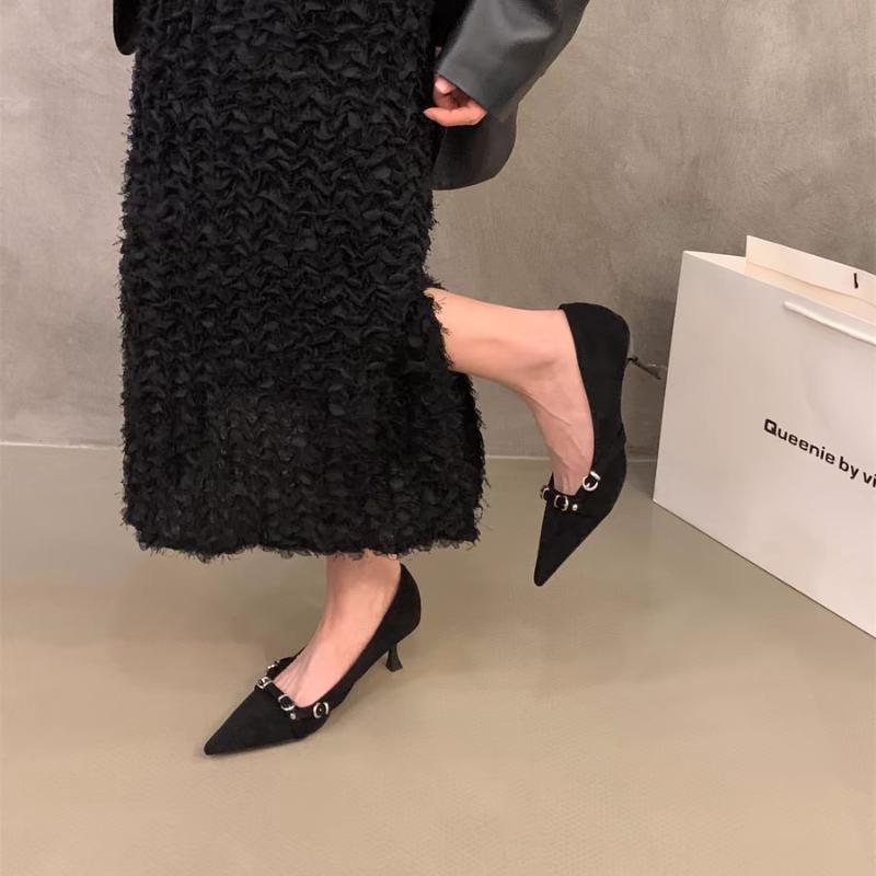 

Модные Сексуальные Женские Туфли-Слингбэки на Высоком Каблуке с Леопардовым Принтом Лето 2025 Туфли-Лодочки с Острым Носком и Средним Каблуком Сандалии Туфли с Острым Носком и Неглубоким Вырезом 34 чёрный