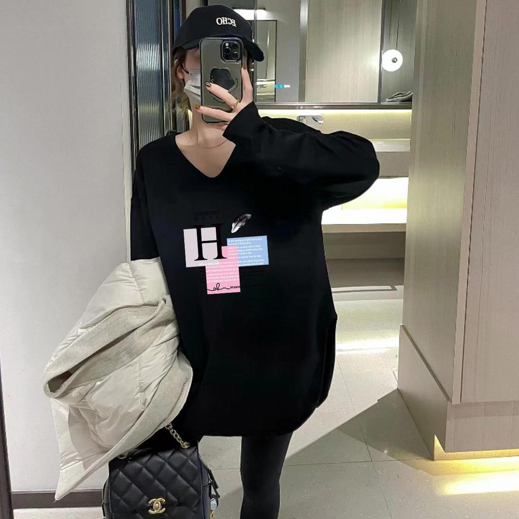 Women's White Cashmere Long Sleeve T-Shirt for Summer/Autumn 2025 - Loose & Slimming Trend