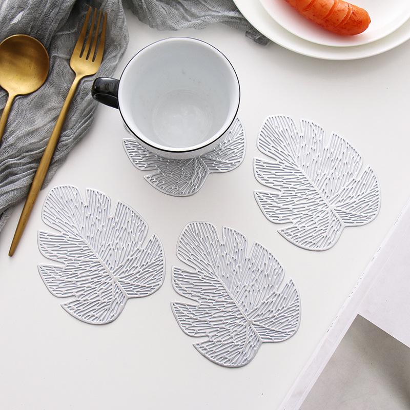 Creative Nordic Ins-Style Decorative PVC Coaster: Turtle Leaf Design, Anti-Scalding Table Mat