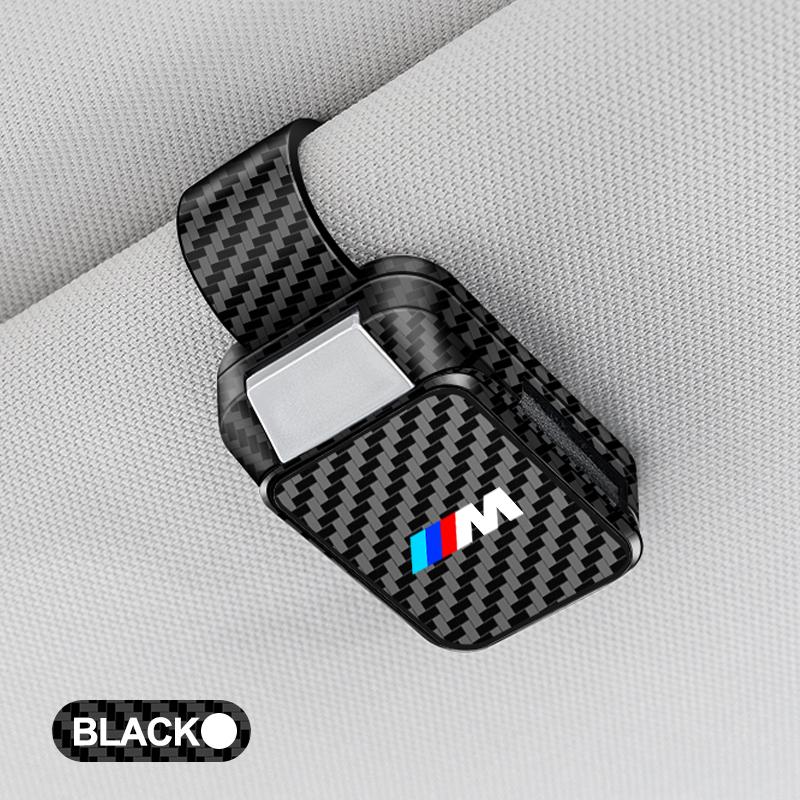BBKU7 Car Carbon Fibre Sun Visor Glasses Clip Sunglasses Bracket For BMW 50th Anniversary 1 3 5 7 series E83 F16 E70 BMW M M3 M5