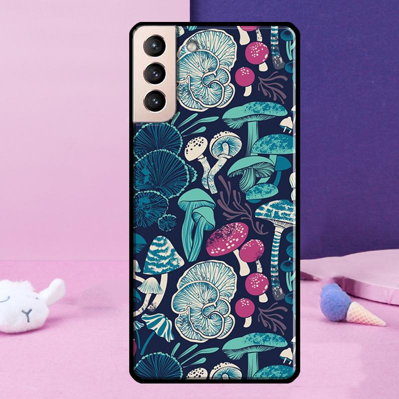 Psychedelic Mushrooms Florals Phone Case For Samsung Galaxy S25 Ultra S24 Ultra S9 S10 S20 S21 S22 Plus S23 S24 FE Cover