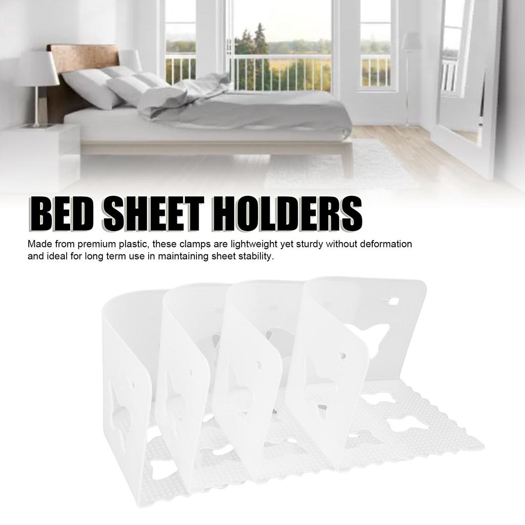 4pcs Bed Sheet Holders Invisible Butterfly Snaps Plastic Bed Sheet Clamps for Preventing Sheet Sliding Plastic Bed Sheet Clamps