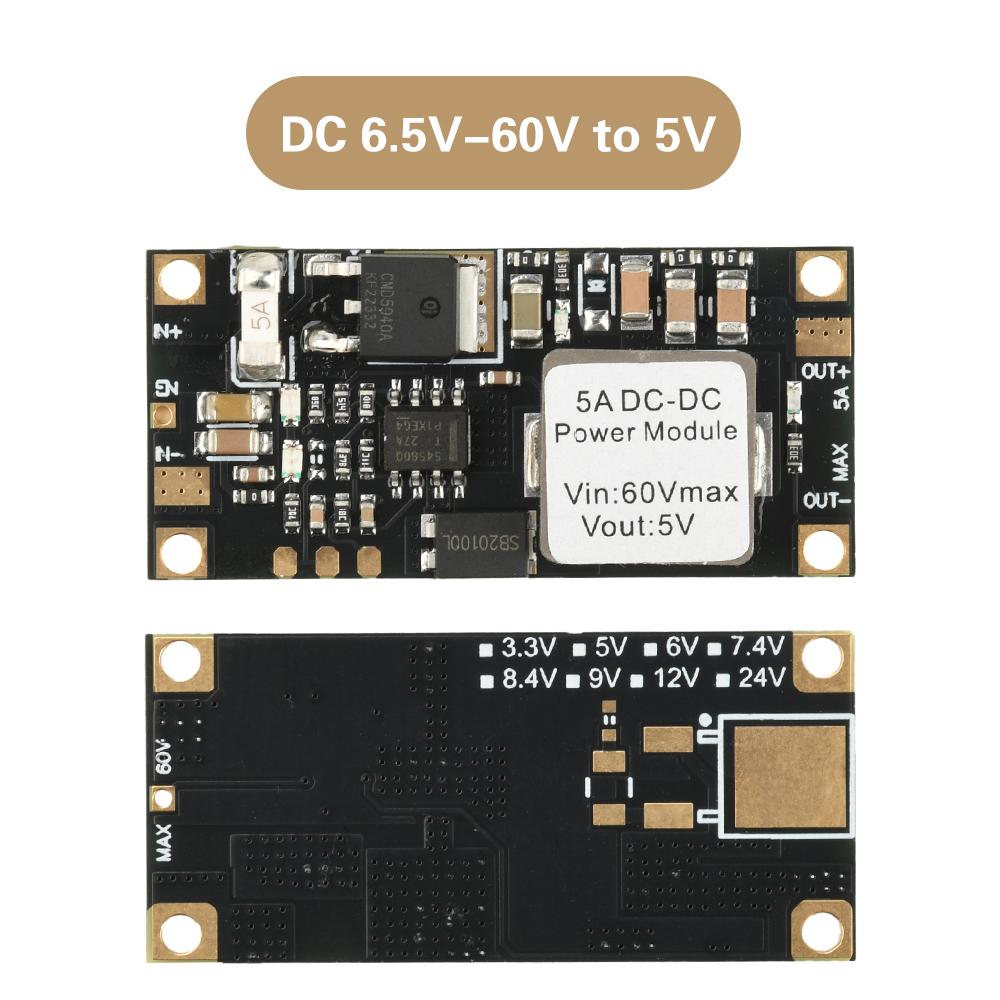 DC-DC Step-Down Module Buck Converter 6.5V-60V To 5V/12V Mini Buck Power Module 5A 60W High-Power Voltage Regulator Converter