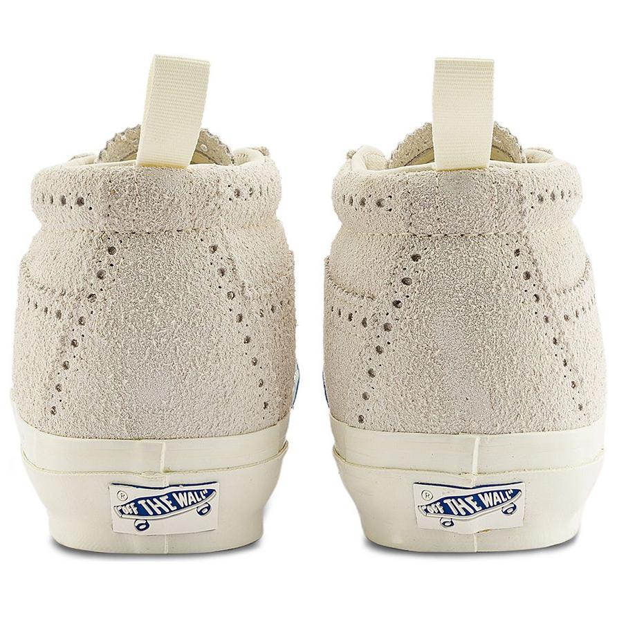 Vans Sk8 Mid 83 Tdc Versatile Comfortable Mid-Top Skate Shoes Unisex Skate Shoes White Blue VN000S67CDA
