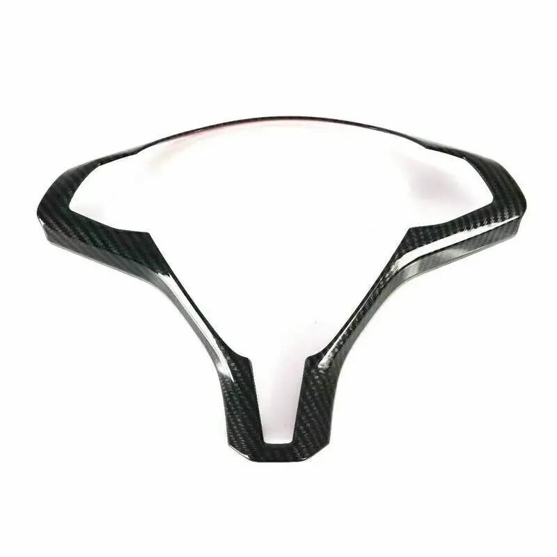 For Tesla Model X and Model S 2016- ABS Carbon Fiber Style Inner Car Steering Wheel Panel Cover Trim Frame Decor Silver ABS