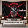 Custom Name Text Tapestry Motorhead Personalized Polyester Wall Tapestry For Bedroom And Room