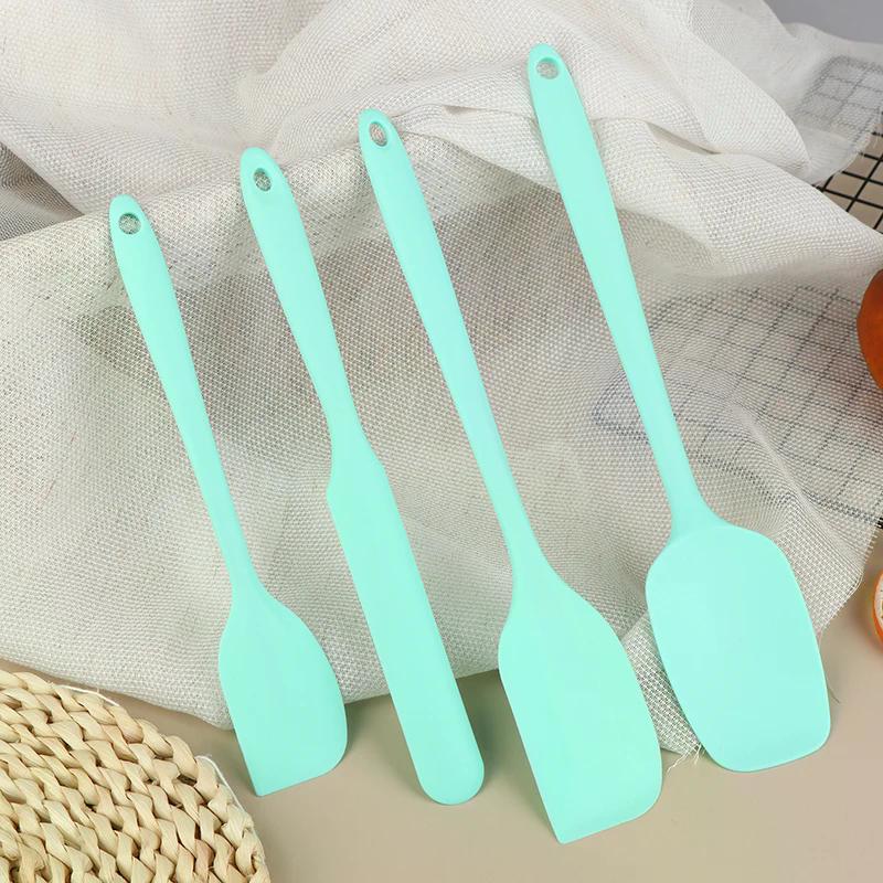 4Pcs/Set Non Stick Heat-Resistant Silicone Spatula Set Kitchen Utensils With Cream Scraper For Cooking Mixing Baking Tools