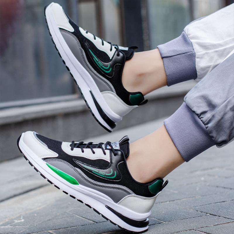 Men's New Sneakers Running Tennis Casual Walking Vulcanized Shoes Mesh Fly Woven Elastic Comfortable Breathable Fashion Design