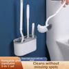 3PCS 3-in-1 Toilet Brush Set Wall-Mounted 360° Cleaning Corner Gap Brush Set with Storage Box Long Handle