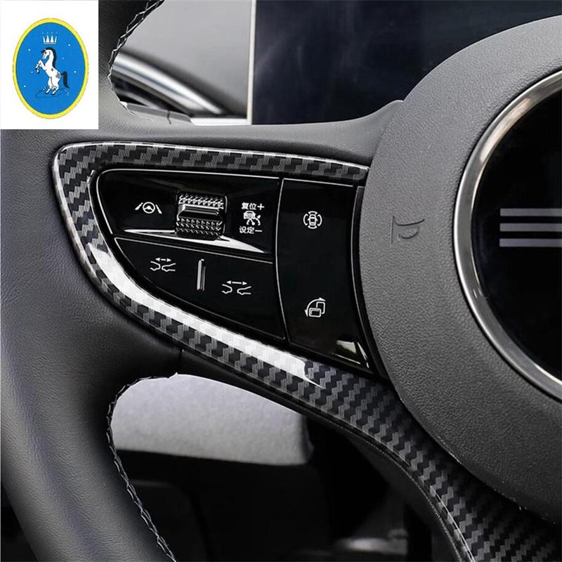 Für BYD Seal EV   2024 Auto Lenkrad ABS Dekoration Autoteile Carbonfaser-Optik / Pfirsichholz Innenzubehör