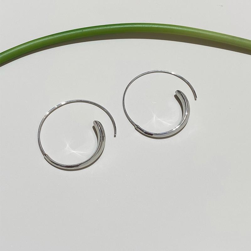 European and American Silver Needle Zircon Earrings: High-End, Versatile, Exaggerated Personality Design