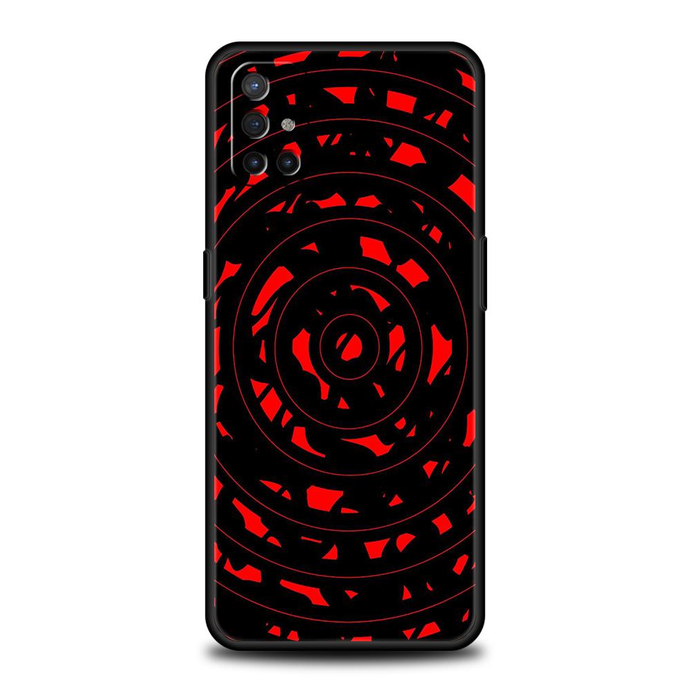 Phone Case For Oneplus 13R 12R 13 12 10T 10R Nord N100 N200 N10 10 9 9R 9RT CE 2 Z Pro 5G Soft TPU Cover Black Red Ripple Art