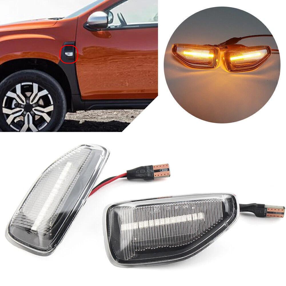 2pcs Side Turning Indicators High Quality Led Dynamic Side Turn Signal Marker Sequential Light For Sandero Stepway M K3 202 C9h6