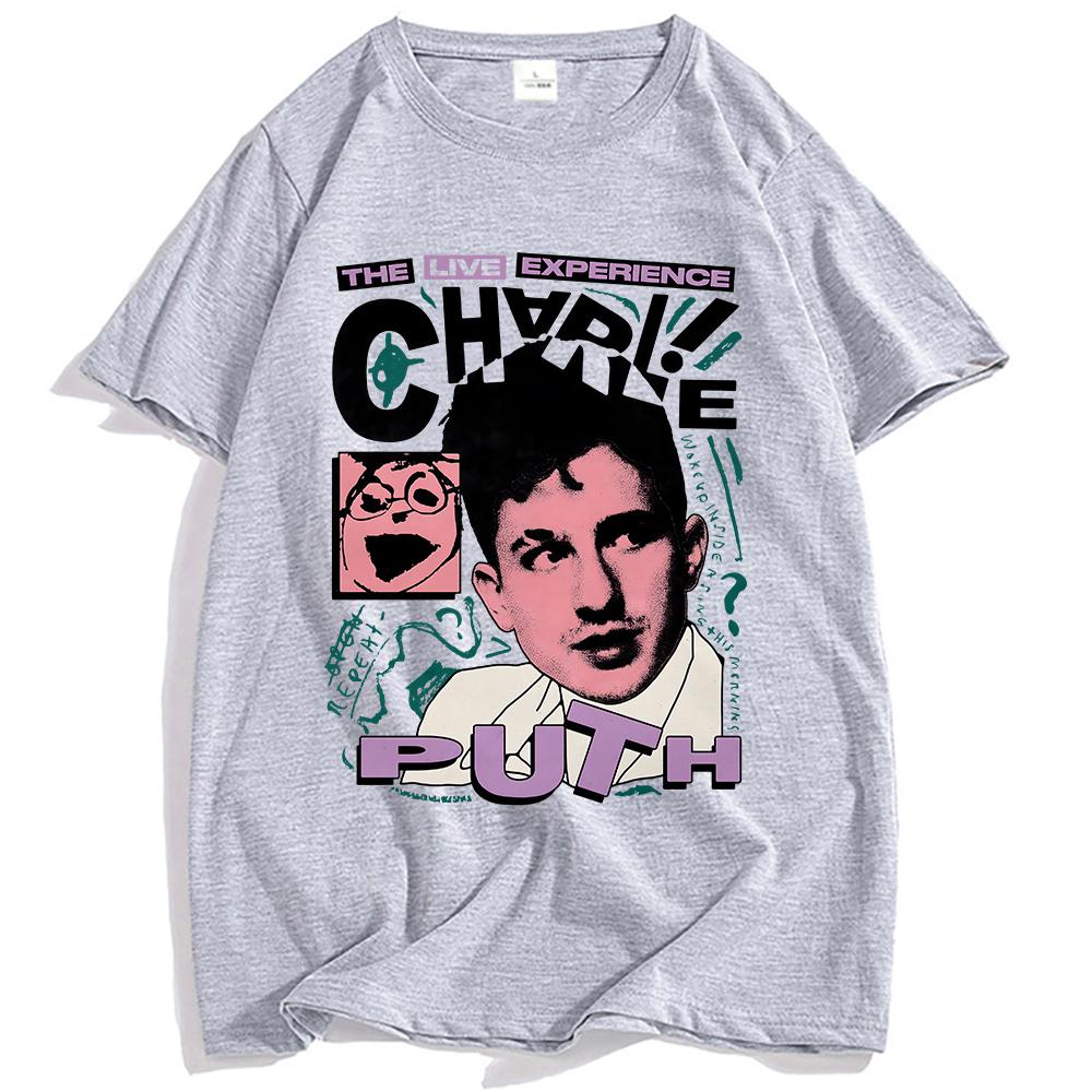 2026 SpringSummer Charlie Puth Live Experience Cotton Singer Patterned Print Streetwear for Men Mens TShirt