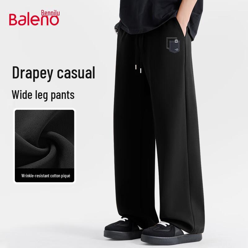 

Baleno Men s Loose Fit Wide-Leg Casual Pants 3XL