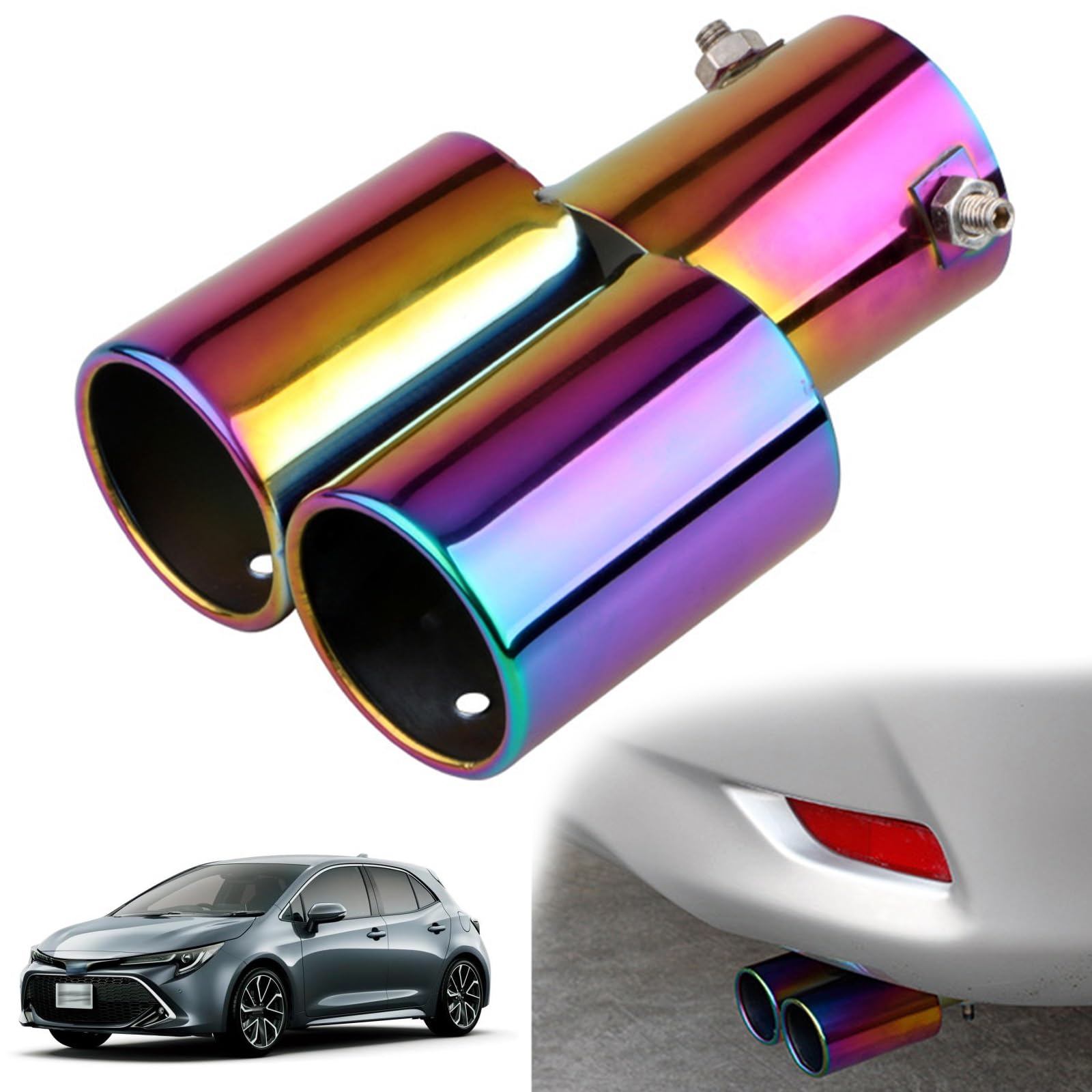 Muffler Cutter, 2 Pieces, Toyota Corolla Sport 210 Series, June straight