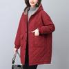 Manteau d'hiver en velours épais grande taille pour personnes d'âge moyen et âgées