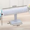 Single Tier Velvet Bracelet Chain Watch T-Bar Rack Jewelry Hard Display Stand