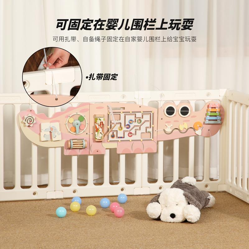 Wooden Wall Assembled Train Simulation Busy Board Toy