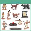 American Indians Figurine Collection With Plastic Material For Educational Decor And Toy Display