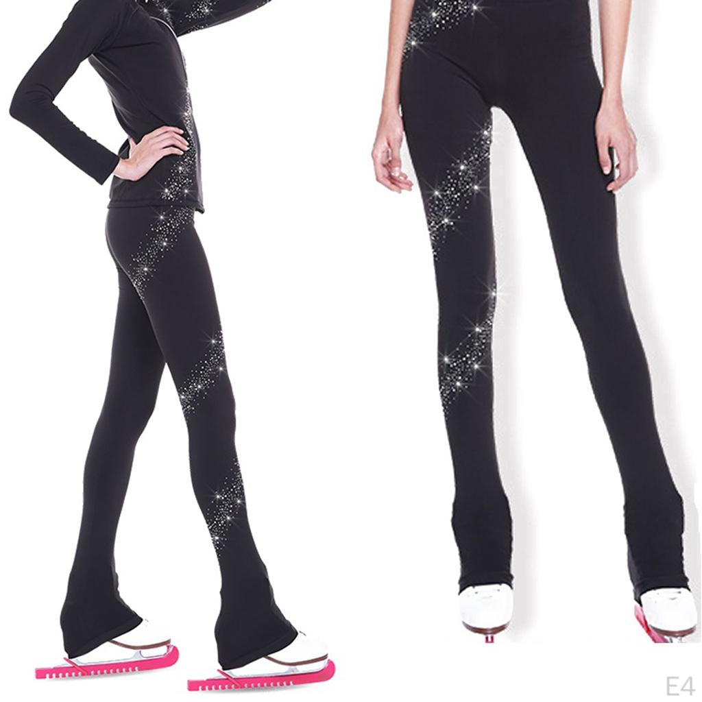 Durable Skating Pants Tights Figure Skinny Wind and Abrasion Resistant, Fits for 175cm