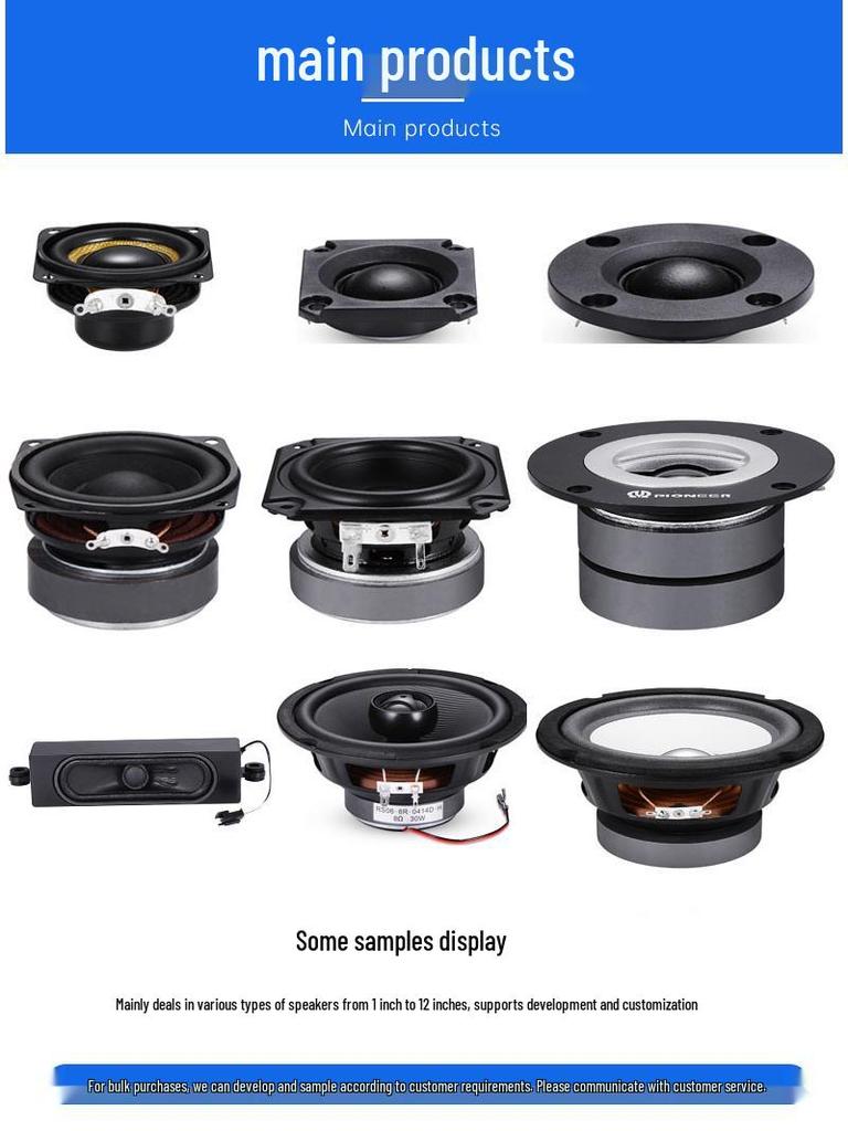 High-End 4-Inch 40W Audiophile Mid-Bass Speaker, 4 Ohm, Long Throw, High-Excursion