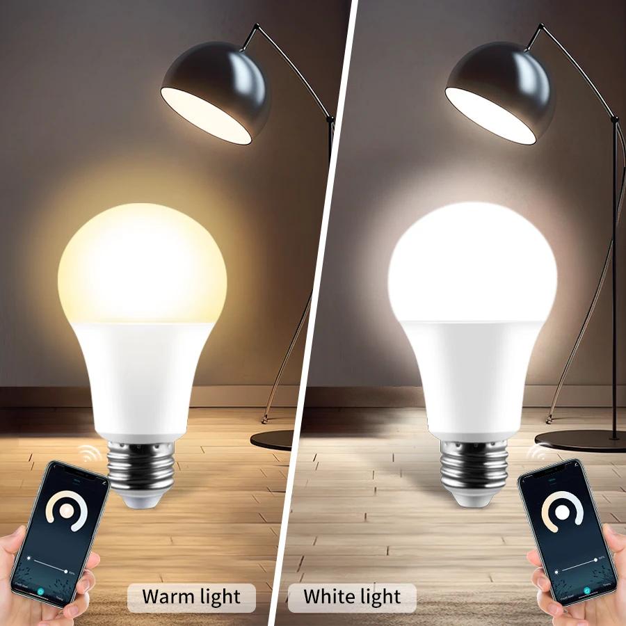220V 110V E27 WiFi Smart LED Light Bulbs Cozylife App 12W 15W 20W Dimmable LED Lamp White/Warm Alexa Google Home Vioce Control