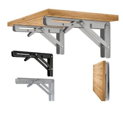 Space Saving Folding Shelf Bracket Collapsible Support Bench Board Useful Wall Mounted Support