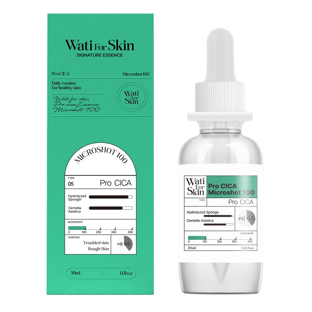 

WATI FOR SKIN Skin Essence Microshot 100, 12 видов/30 мл, Антивозрастной, Увлажняющий, Корейская косметика, Kbeauty, пробник Pro Cica Essence