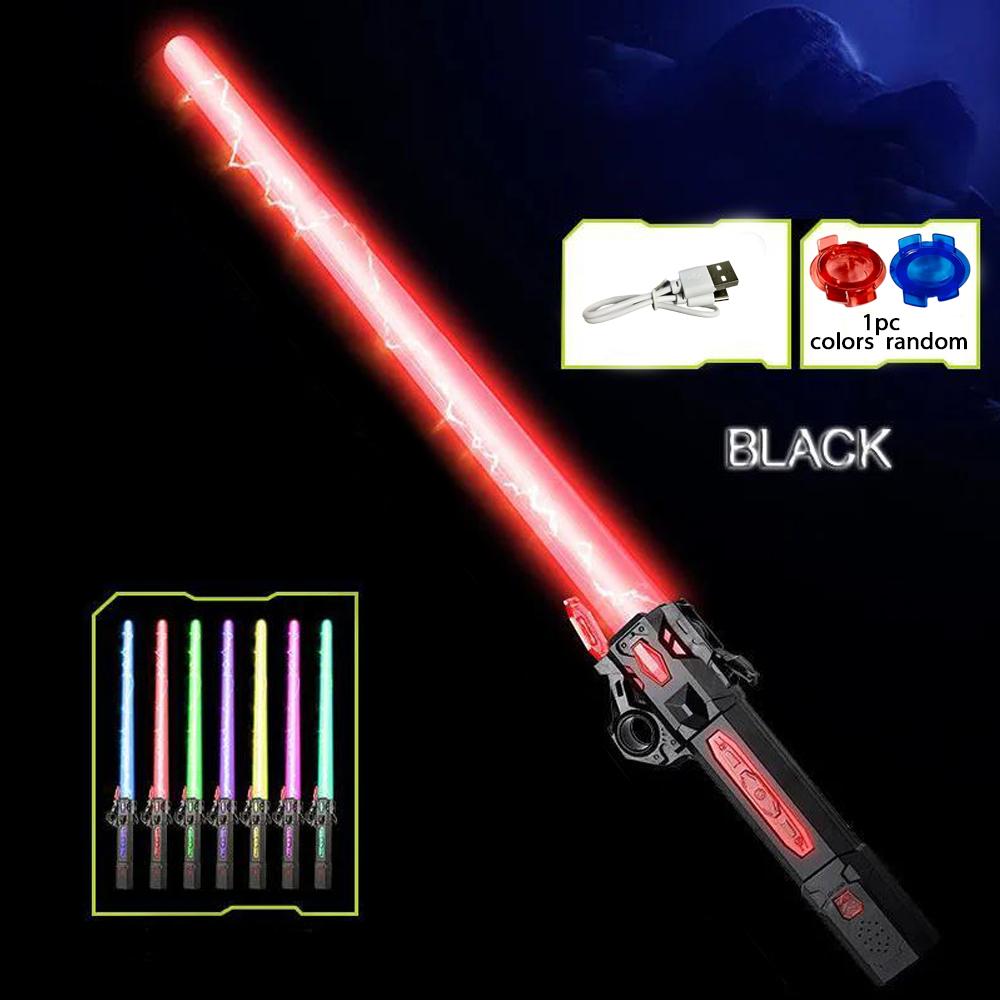 Jucării Espadă Colorate Strălucitoare pentru Copii Espadă Laser Muzicală Telescopică 2-în-1 Rotație Decompresie, Recuzită de Halloween