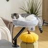 Cat Desk Bed, Cat Hammock 360 degrees Rotatable Adjustable for Window, Table, Work, Grey