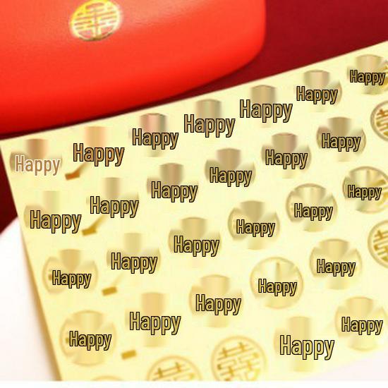 

Mini Double Happiness Wedding Stickers: Self-Adhesive Seals for Candy Boxes, Fruit, and Eggs