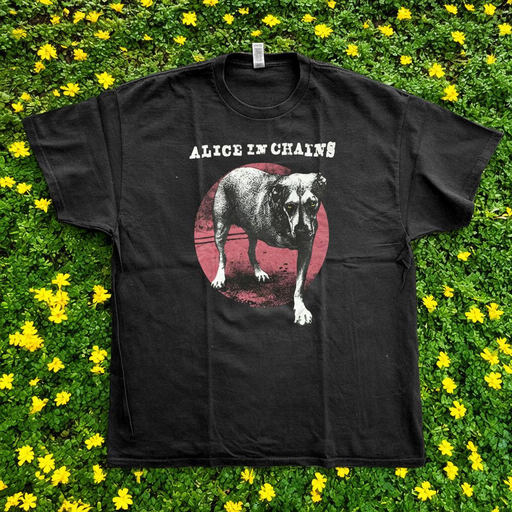 Alice In Chains Self Titled Album Rock Band T Shirt TShirt Vintage Style Black Unisex T-Shirt XL