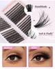 DIY Cross-Border Single Cluster D-Curved False Eyelashes Set - 640 Clusters with Mixed Lower Lashes