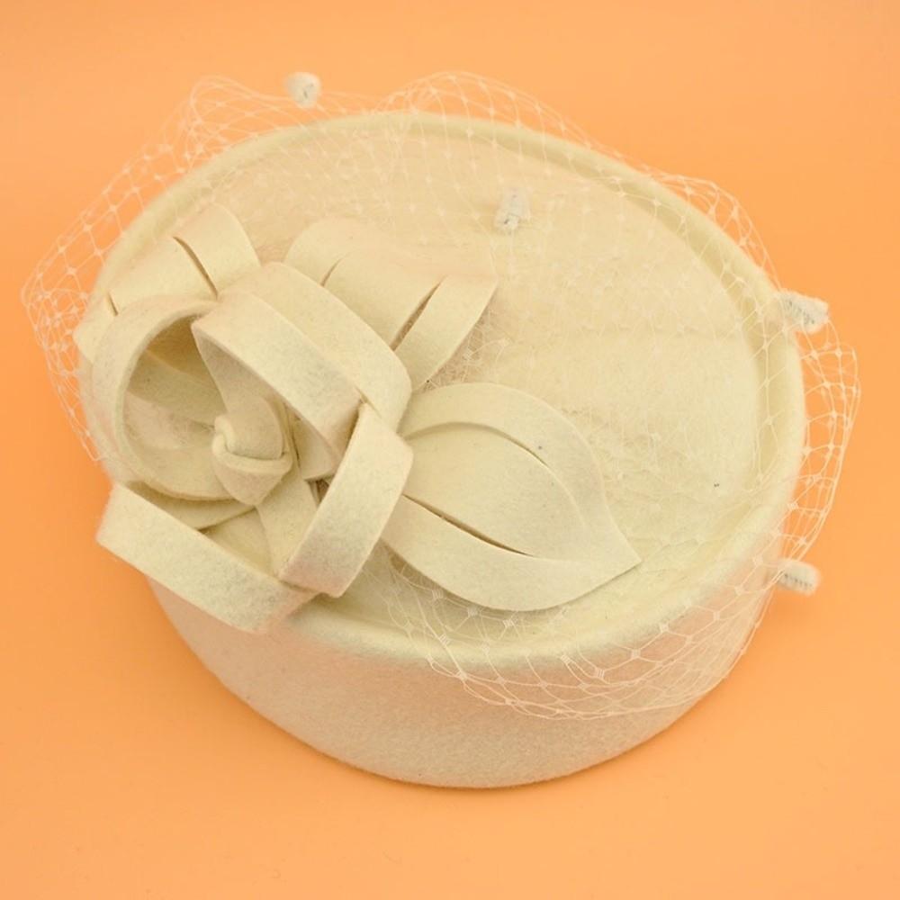 Solid Color Top Hat French Vintage Pillbox Hat New Headwear  Gift