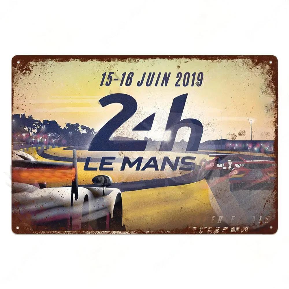 Vintage Racingbana Metallaffischer Skyltar Plåtplatta Metallskylt Bar Klubb Mangrotta Hem Väggdekor
