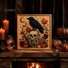Ghost Pumpkin Art Craft Halloween Faux Pearl Kit, 3D Painting DIY Spooky Gem for Beginners Cute Set Adults, Autumn Home Wall Decor Crafting