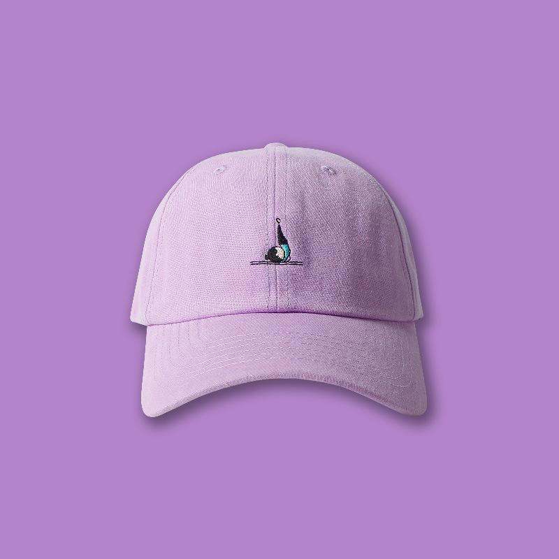 Retro Yoga Embroidery Soft Top Cap Children's Casual Korean Version Sunscreen Baseball Cap Versatile Trendy Men