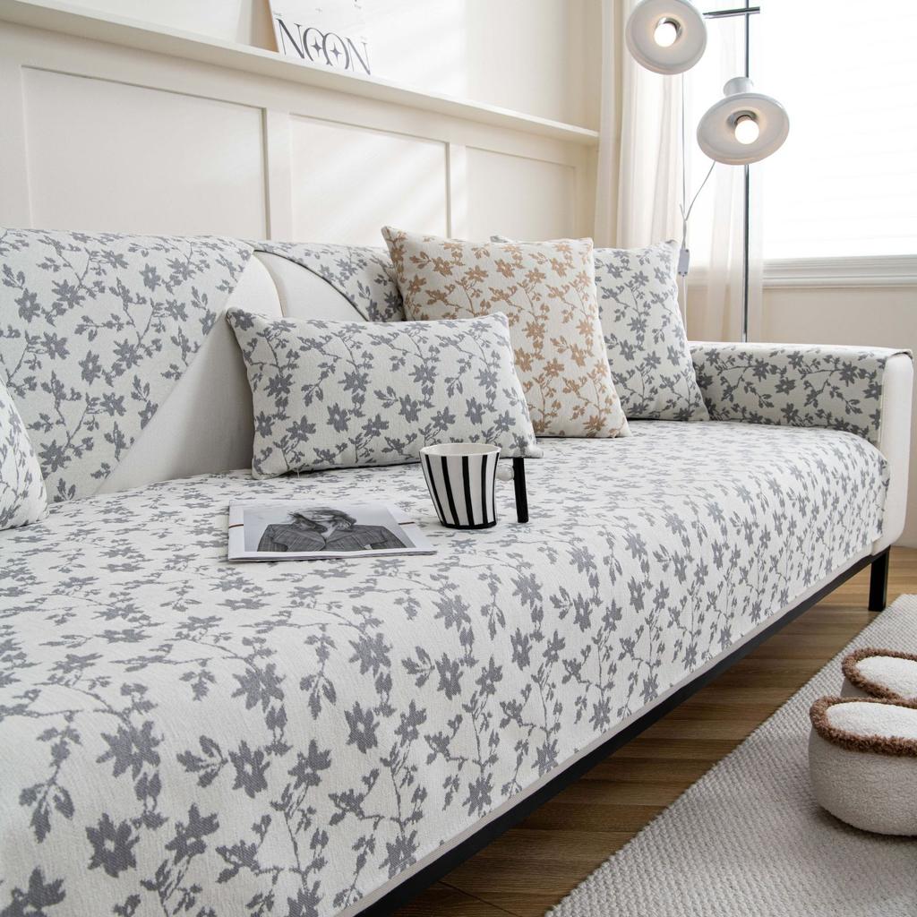 Nordic Sofa Cushion Chenille Four Seasons Universal Non-Slip Cushion Simple and Modern Fabric Craft Cover Cloth Universal Sofa Cover