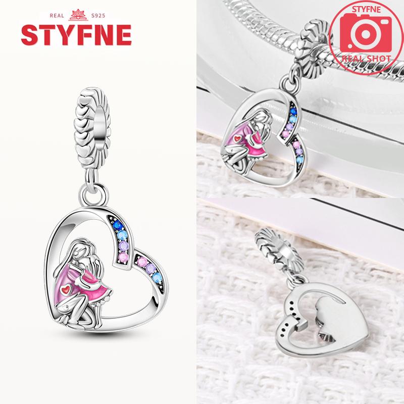 New 925 Silver Sparkling Magic Cube Love Charm Red Heart Beads DIY for Women Bracelet Fine Jewelry Gift Accessories