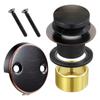 Industrial Bathtub Drain Set with Tip Toe Functionality & Overflows Protections Metal Bath Drain Replacement for Bathroom
