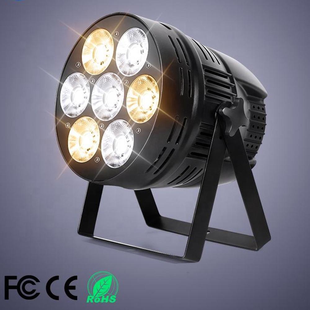 High Power 7*50W LED COB Dual Color Warm White Gloss Stage Audience Par Light DMX Control For Wedding Party Show