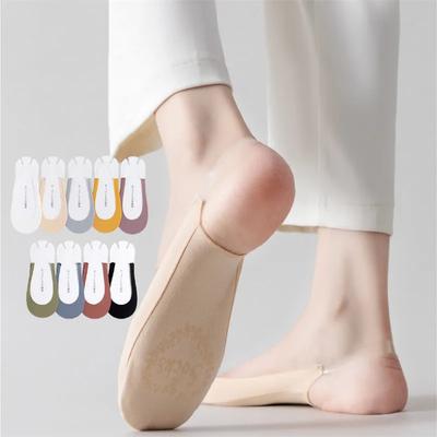 Sommer Damen Unsichtbare No Show Socken Straps Eis Seide Low Cut Socken für Damen High Heels Rutschfest Halbsocken Slipper