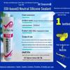 Waterproof Neutral Silicone Sealant, Anti-Mildew, Fast-Drying, Transparent/White for Kitchen, Bathroom, Door, and Window.