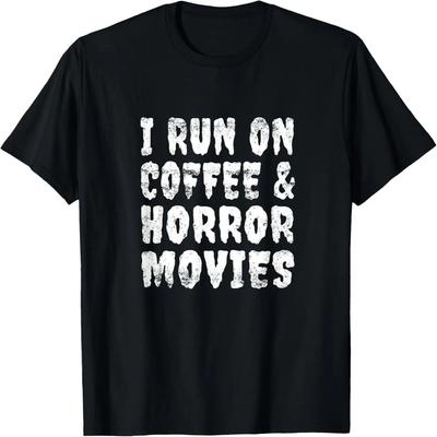 I Run On Coffee And Horror Movies Shirt - Horror Fan T-shirt