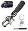 WENERYI Honda Car Compatible with All Series with Exclusive Genuine Leather Key Carabiner Comfortable To the Simple and Black N-BOX Keychain, N-BOX