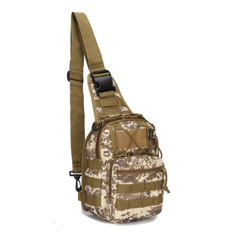 600D Camo Tactical Chest & Shoulder Bag: Outdoor, Enlarged, Messenger-Style