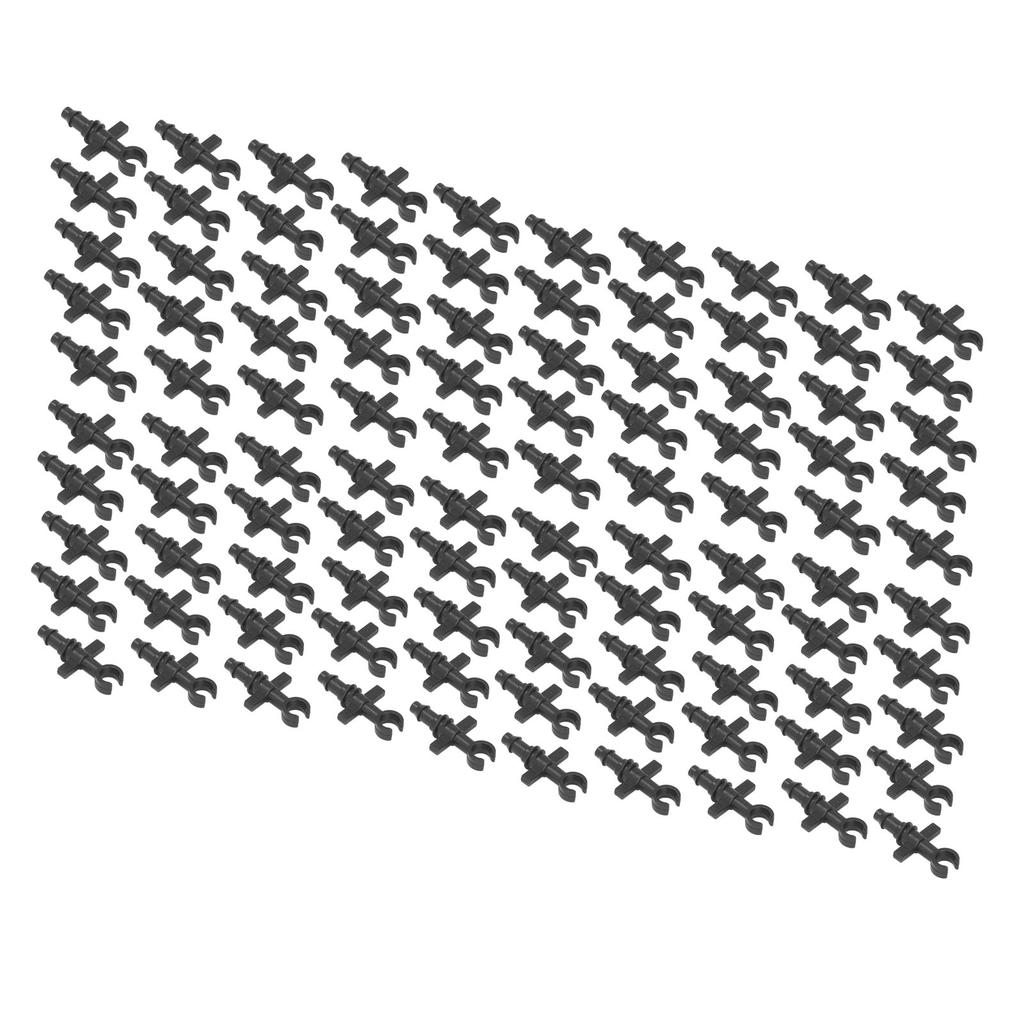 100 Stück 4/7mm Schlauch Mikro Widerhaken Endstopfen Bewässerungs-Anschlusssatz für Gärten Landschaftsbau Rasen