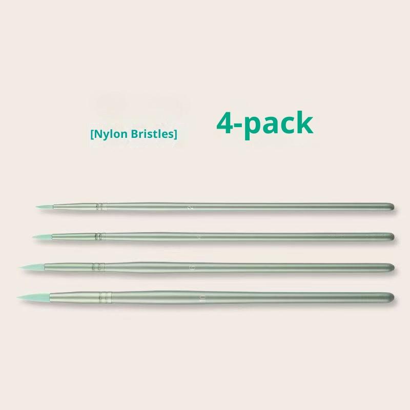 

4/6Pcs Watercolor Brush Set Pointed Round Flat Head Hair Beginner S Art Student Hand Drawn Watercolor Nylon Painting Material A3