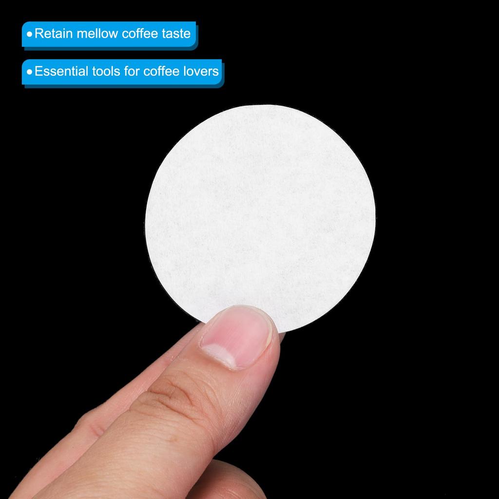 PATIKIL Disposable Round White Paper Filters for Mocha Espresso Office 600 Filters Pot, 2-Inch OD, Maker, Cafe, Use,